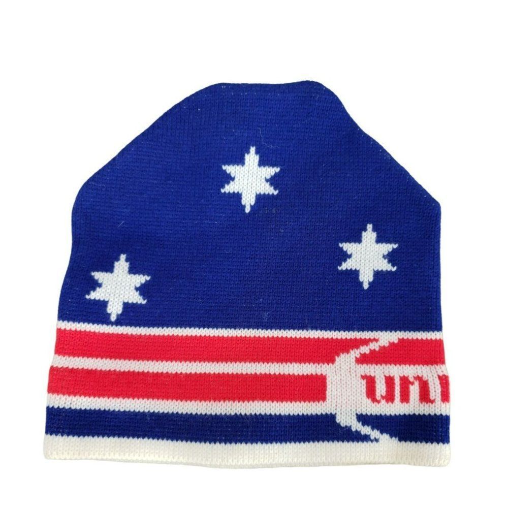Pielistuote 0y‎ Union Red White Blue Beanie Cap Hat Vintage Made in Finland